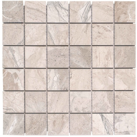 Apollo Tile Splendor 11.81 in. x 11.81 in. Matte Beige Porcelain Mosaic Wall and Floor Tile 5.81 sqft/case, 6PK IMP88EANAMOS